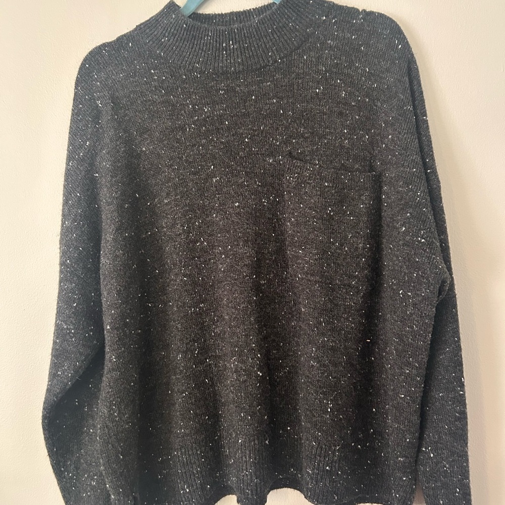 Madewell Donegal Redmond Mockneck Pocket Sweater